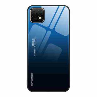 For Huawei Enjoy 20 5G Gradient Color Glass Case(Blue Black)