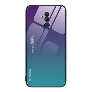 For Huawei Maimang 7 Gradient Color Glass Case(Aurora Blue)