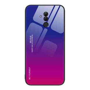 For Huawei Maimang 7 Gradient Color Glass Case(Purple Red)