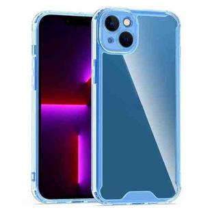 For iPhone 14 Plus Acrylic + TPU Clear Protective Phone Case (Blue)