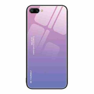 For Honor 10 Gradient Color Glass Phone Case(Pink Purple)
