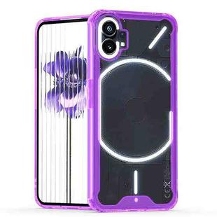 For Nothing Phone 1 Acrylic + TPU Clear Protective Phone Case(Purple)