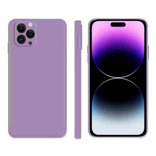 For iPhone 14 Pro Max Imitation Liquid Silicone Phone Case (Purple)