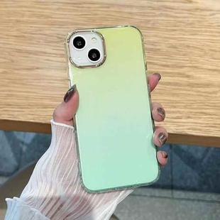 For iPhone 12 mini Glitter Gradient TPU Phone Case (Green Yellow)