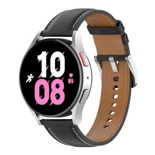 For Samsung Galaxy Watch 5 40mm Premium Leather Watch Band(Black)