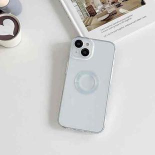 For iPhone 13 Electroplating CD Texture Transparent Case(White)
