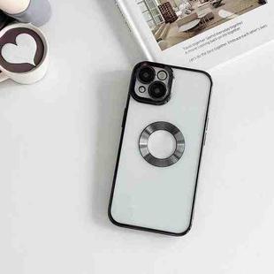 Electroplating CD Texture Transparent Case For iPhone 11 Pro(Black)