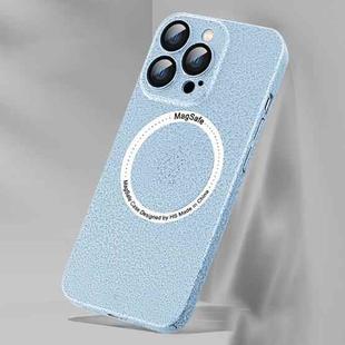 For iPhone 14 Plus Ice Texture MagSafe Magnetic Phone Case (Sierra Blue)