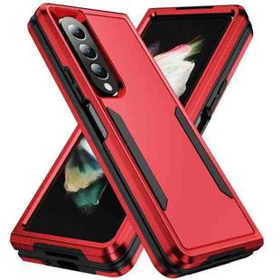 For Samsung Galaxy Z Fold4 PC + TPU Shockproof All Inclusive Phone Case (Red+Black)