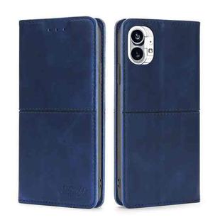 For Nothing Phone 1 Cow Texture Magnetic Leather Phone Case(Blue)