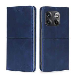For OnePlus 10T Cow Texture Magnetic Leather Phone Case(Blue)