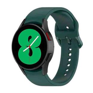 For Samsung Galaxy Watch 5 40mm Official Silicone Watch Band, Size:L(Dark Green)