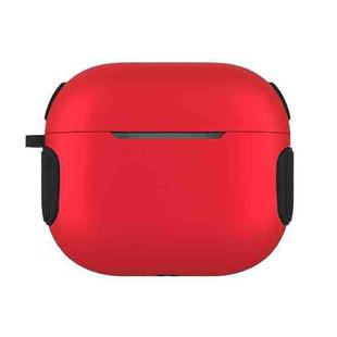 2 in 1 Matte Texture Contrast Color PC + TPU Earphone Case For AirPods 3(Red)