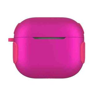 2 in 1 Matte Texture Contrast Color PC + TPU Earphone Case For AirPods 3(Fuchsia)