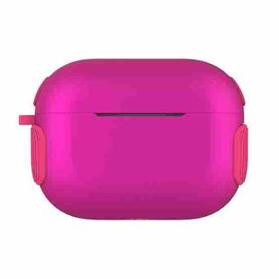 2 in 1 Matte Texture Contrast Color PC + TPU Earphone Case For AirPods Pro(Fuchsia)
