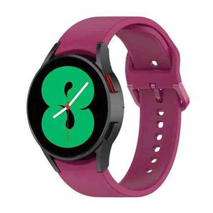 For Samsung Galaxy Watch 5 Pro 45mm Official Silicone Watch Band, Size:S(Wine Red)