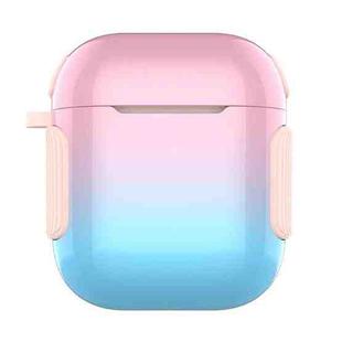 2 in 1 Varnish Colorful PC + TPU Earphone Case For AirPods 2 / 1(Pink+Blue Gradient)