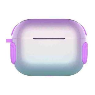 2 in 1 Varnish Colorful PC + TPU Earphone Case For AirPods Pro(Purple+Blue Gradient)
