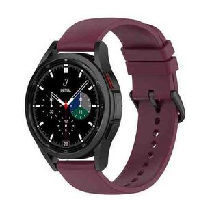 For Samsung Galaxy Watch 5 40mm 20mm Round Tail Silicone Watch Band(Wine Red)