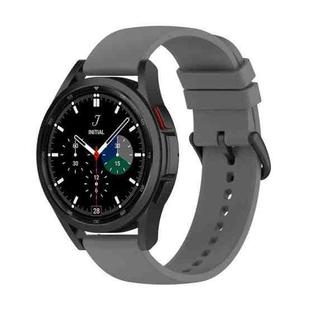 For Samsung Galaxy Watch 5 44mm 20mm Round Tail Silicone Watch Band(Dark Grey)