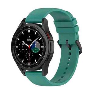 For Samsung Galaxy Watch 5 Pro 45mm 20mm Round Tail Silicone Watch Band(Pine Green)