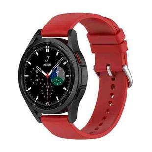 For Samsung Galaxy Watch 5 Pro 45mm 20mm Round Tail Silicone Watch Band(Red)