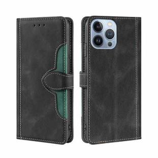 For iPhone 14 Pro Skin Feel Magnetic Buckle Leather Phone Case(Black)