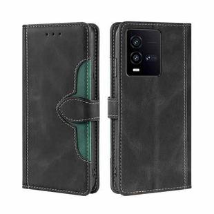 For vivo iQOO 10 Skin Feel Magnetic Buckle Leather Phone Case(Black)
