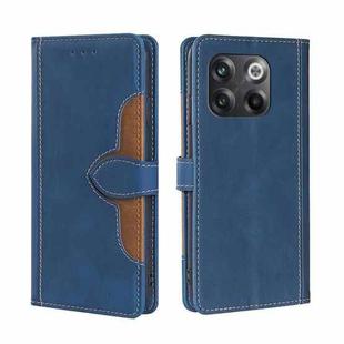 For OnePlus 10T Skin Feel Magnetic Buckle Leather Phone Case(Blue)