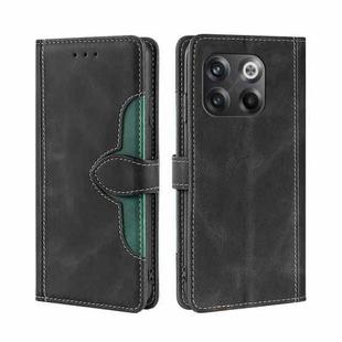 For OnePlus 10T Skin Feel Magnetic Buckle Leather Phone Case(Black)