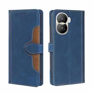 For Honor X40i Skin Feel Magnetic Buckle Leather Phone Case(Blue)