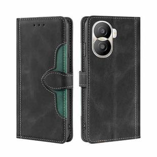 For Honor X40i Skin Feel Magnetic Buckle Leather Phone Case(Black)