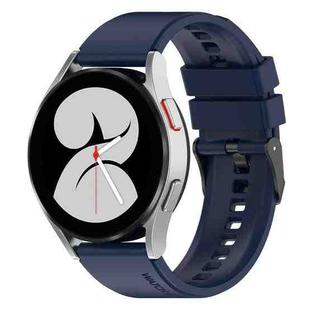 For Samsung Galaxy Watch 5 Pro 45mm 20mm Black Buckle Step Silicone Watch Band(Blue)