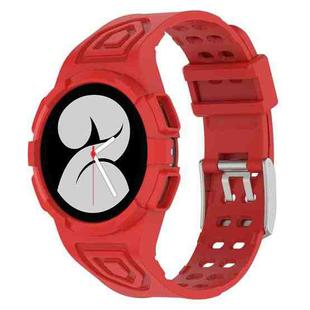 For Samsung Galaxy Watch5 44mm Silicone Integrated Watch Band(Red)