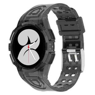 For Samsung Galaxy Watch5 44mm Silicone Integrated Watch Band(Transparent Black)