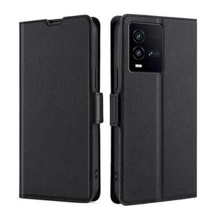 For vivo iQOO 10 Ultra-thin Voltage Side Buckle Leather Phone Case(Black)