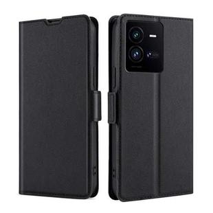 For vivo iQOO 10 Pro 5G Ultra-thin Voltage Side Buckle Leather Phone Case(Black)