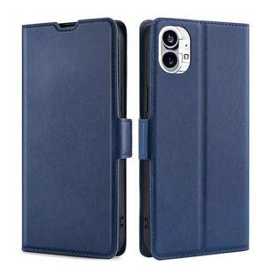 For Nothing Phone 1 Ultra-thin Voltage Side Buckle Leather Phone Case(Blue)