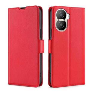 For Honor X40i Ultra-thin Voltage Side Buckle Leather Phone Case(Red)