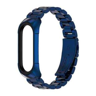 For Xiaomi Mi Band 6 / 6 NFC MIJOBS TF2 Tri-Bead Stainless Steel Watch Band(Blue)