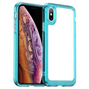 For iPhone XS Max Colorful Series Acrylic + TPU Phone Case(Transparent Blue)