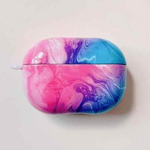 For Xiaomi Redmi Buds 4 Pro Marble Texture PC Glossy Earphone Protective Case(Pink Blue)