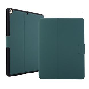 For iPad 10.2 2021 & 2020 & 2019 / Air 2019 / Pro 10.5 Electric Pressed Texture Horizontal Flip Leather Case with Holder & Pen Slot(Dark Green)