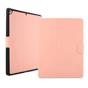 For iPad 9.7 (2018) / (2017) Electric Pressed Texture Horizontal Flip Leather Case with Holder & Pen Slot(Pink)