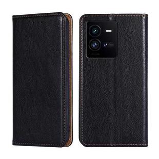 For vivo iQOO 10 Pro 5G Gloss Oil Solid Color Magnetic Leather Phone Case(Black)