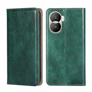 For Honor X40i Gloss Oil Solid Color Magnetic Leather Phone Case(Green)