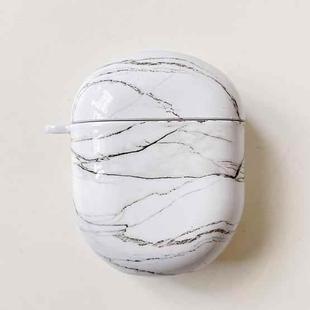 For Xiaomi Redmi Buds 4 Marble Texture PC Glossy Earphone Protective Case(White)