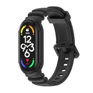For Xiaomi Mi Band 5 / 6 / 7 MIJOBS GS Unibody Two-color Watch Band(Black)