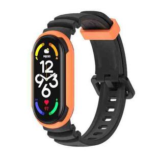 For Xiaomi Mi Band 5 / 6 / 7 MIJOBS GS Unibody Two-color Watch Band(Black Orange)