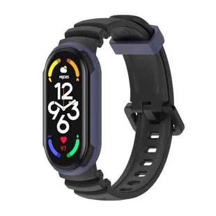 For Xiaomi Mi Band 5 / 6 / 7 MIJOBS GS Unibody Two-color Watch Band(Black Midnight Blue)
